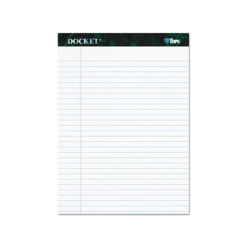Docket Ruled Perforated Pads, Wide-legal Rule, 8.5 X 11.75, White, 50 Sheets, 12-pack