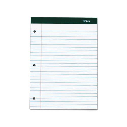 Double Docket Ruled Pads, Wide-legal Rule, 8.5 X 11.75, White, 100 Sheets, 6-pack