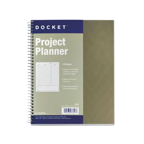 Docket Gold Planners & Project Planners, Narrow, Bronze, 8.5 X 6.75, 70 Sheets