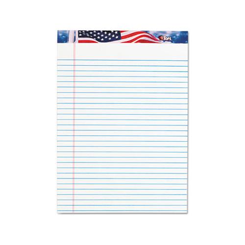 American Pride Writing Pad, Wide-legal Rule, 8.5 X 11.75, White, 50 Sheets, 12-pack