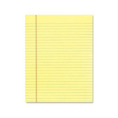 "the Legal Pad" Glue Top Pads, Wide-legal Rule, 8.5 X 11, Canary, 50 Sheets, 12-pack