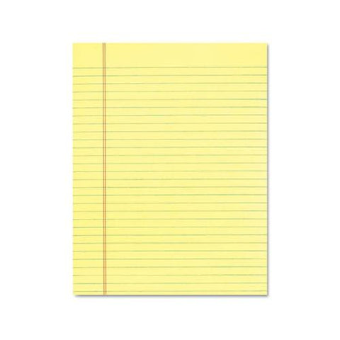 "the Legal Pad" Glue Top Pads, Wide-legal Rule, 8.5 X 11, Canary, 50 Sheets, 12-pack