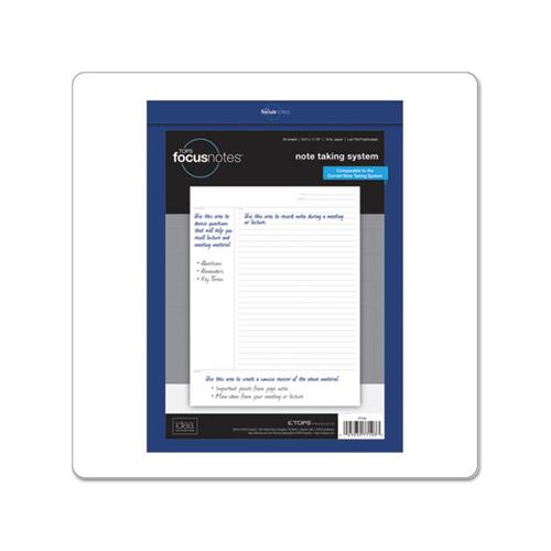 Focusnotes Legal Pad, Meeting Notes, 8.5 X 11.75, White, 50 Sheets