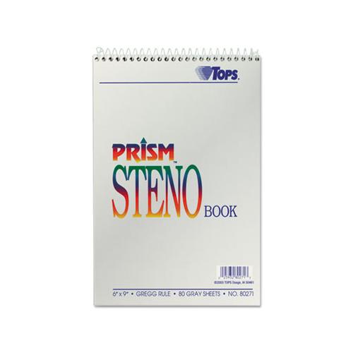 Prism Steno Books, Gregg Rule, 6 X 9, Gray, 80 Sheets, 4-pack