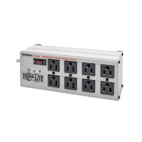 Isobar Surge Protector, 8 Outlets, 12 Ft Cord, 3840 Joules, Metal Housing