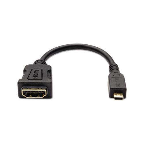 Micro Hdmi To Hdmi Adapter, 1920 X 1200-1080p, (type D M-f), 6", Black