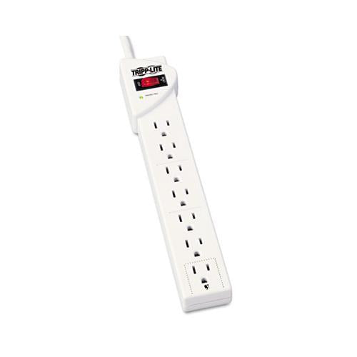 Protect It! Surge Protector, 7 Outlets, 6 Ft Cord, 1080 Joules, Light Gray