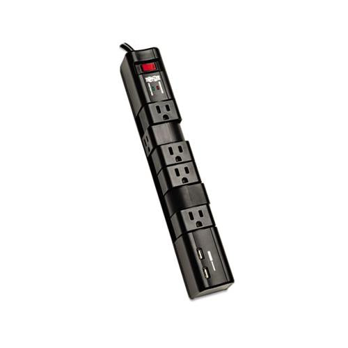 Protect It! Surge Protector, 6 Outlets-2 Usb, 8 Ft Cord, 1080 Joules, Black