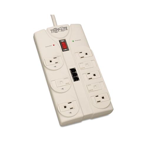 Protect It! Computer Surge Protector, 8 Outlets, 8 Ft Cord, 2160 J, Light Gray