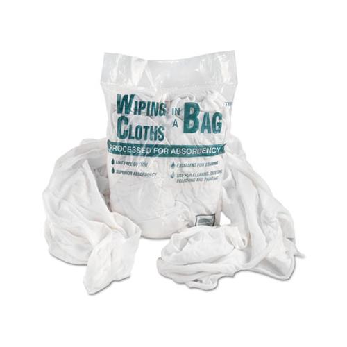 Bag-a-rags Reusable Wiping Cloths, Cotton, White, 1lb Pack