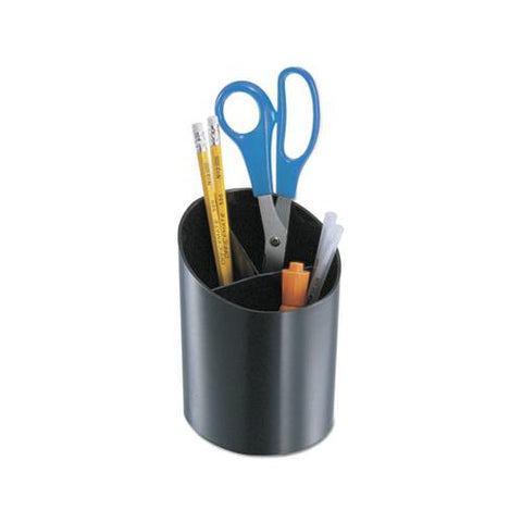 Recycled Big Pencil Cup, Plastic, 4 1-4 Dia. X 5 3-4, Black