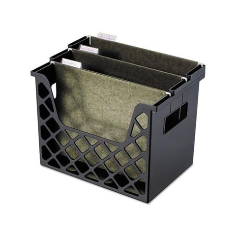 Recycled Desktop File Holder, Plastic, 13 1-4 X 8 1-2 X 9 5-8, Black