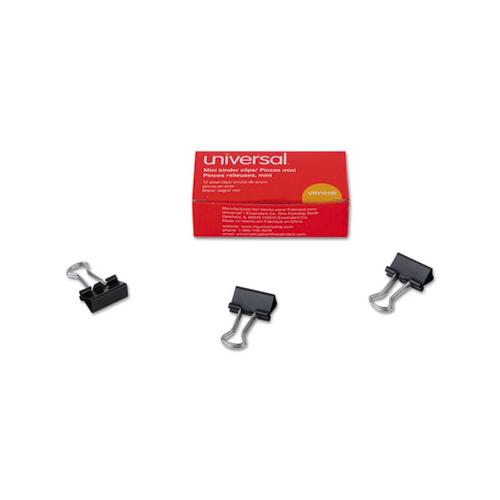 Binder Clips, Mini, Black-silver, Dozen