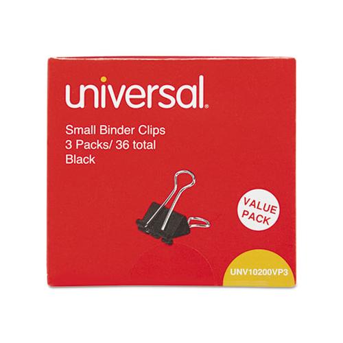 Binder Clips, Small, Black-silver, 36-pack