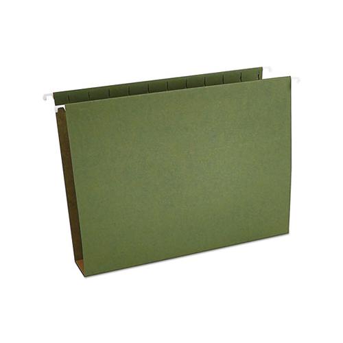 Box Bottom Hanging File Folders, Letter Size, 1-5-cut Tab, Standard Green, 25-box