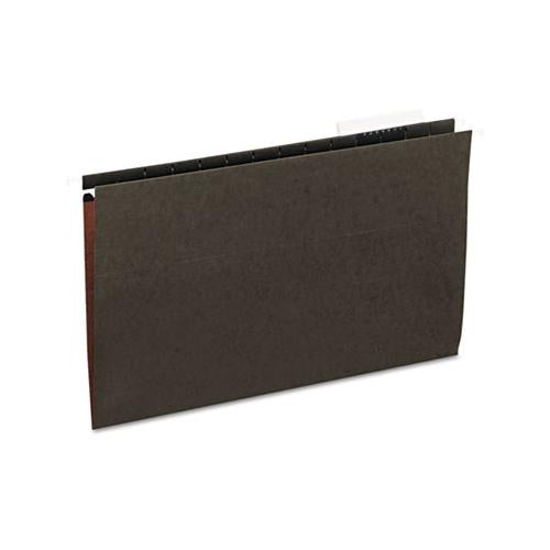 Hanging File Folders, Legal Size, 1-3-cut Tab, Standard Green, 25-box