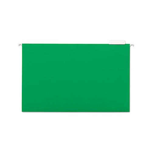 Deluxe Bright Color Hanging File Folders, Legal Size, 1-5-cut Tab, Bright Green, 25-box