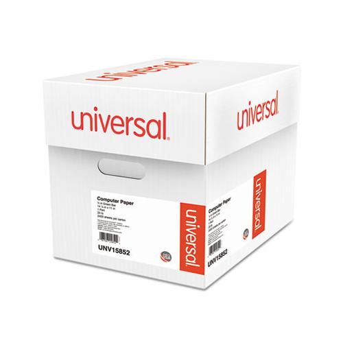 Printout Paper, 1-part, 20lb, 14.88 X 11, White-green Bar, 2, 400-carton