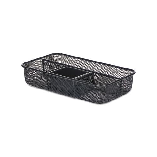 Metal Mesh Organizer Tray, 10 5-8 X 6 X 2, Black