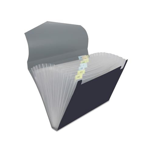 Poly Expanding Files, 13 Sections, Letter Size, Black-steel Gray