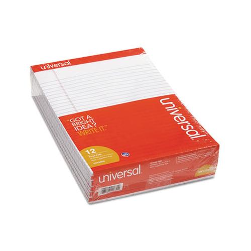 Perforated Writing Pads, Wide-legal Rule, 8.5 X 11.75, White, 50 Sheets, Dozen