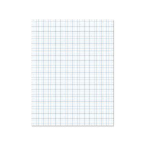 Quadrille-rule Glue Top Pads, 4 Sq-in Quadrille Rule, 8.5 X 11, White, 50 Sheets, Dozen