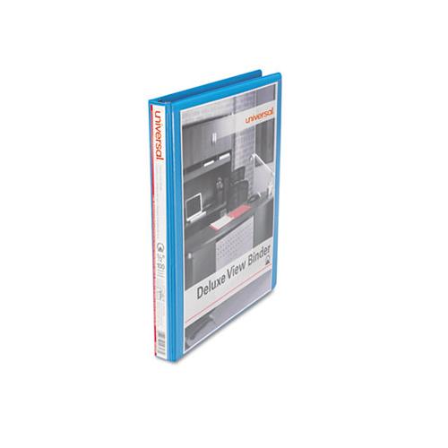 Deluxe Round Ring View Binder, 3 Rings, 0.5" Capacity, 11 X 8.5, Light Blue