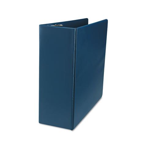 Deluxe Non-view D-ring Binder With Label Holder, 3 Rings, 4" Capacity, 11 X 8.5, Navy Blue