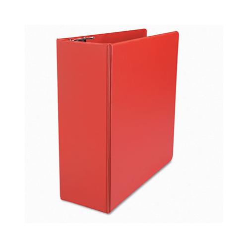 Deluxe Non-view D-ring Binder With Label Holder, 3 Rings, 4" Capacity, 11 X 8.5, Red