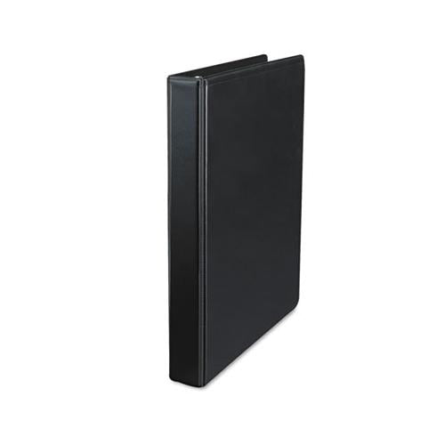 Deluxe Round Ring View Binder, 3 Rings, 1" Capacity, 11 X 8.5, Black