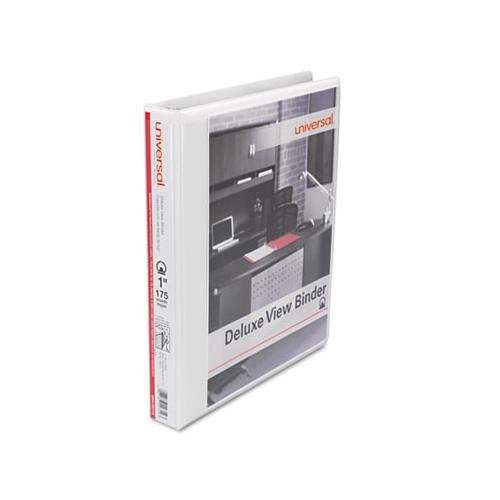 Deluxe Round Ring View Binder, 3 Rings, 1" Capacity, 11 X 8.5, White
