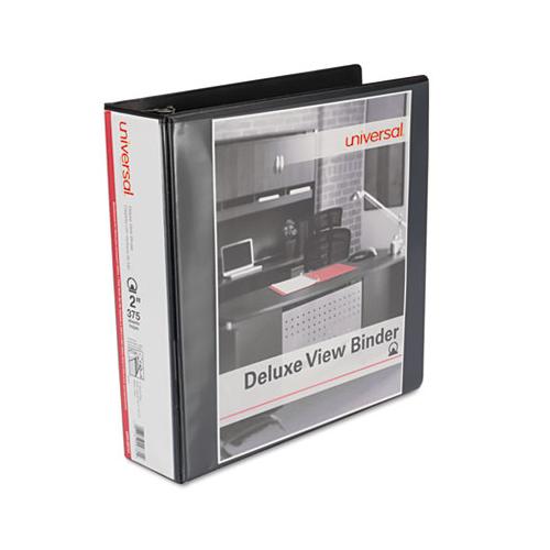 Deluxe Round Ring View Binder, 3 Rings, 2" Capacity, 11 X 8.5, Black