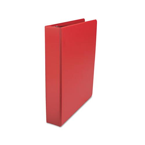 Deluxe Non-view D-ring Binder With Label Holder, 3 Rings, 1.5" Capacity, 11 X 8.5, Red