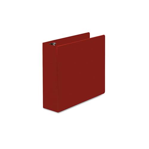 Deluxe Non-view D-ring Binder With Label Holder, 3 Rings, 3" Capacity, 11 X 8.5, Red