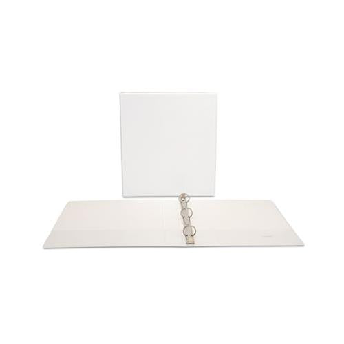 Economy Round Ring View Binder, 3 Rings, 1" Capacity, 11 X 8.5, White