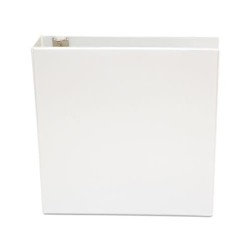 Economy Round Ring View Binder, 3 Rings, 2" Capacity, 11 X 8.5, White, 6-pack