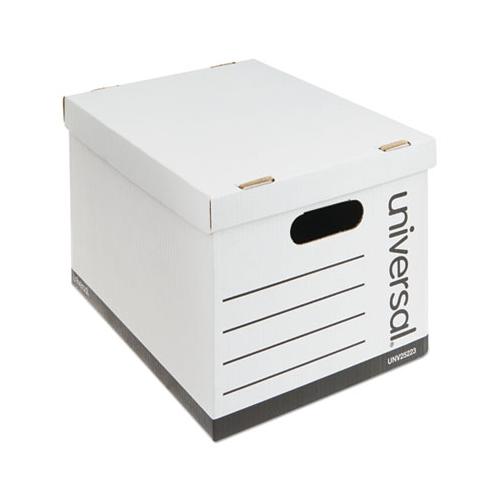 Basic-duty Economy Record Storage Boxes, Letter-legal Files, 12" X 15" X 10", White, 10-carton