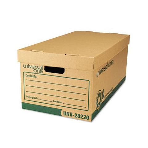 Recycled Heavy-duty Record Storage Box, Letter Files, Kraft-green, 12-carton