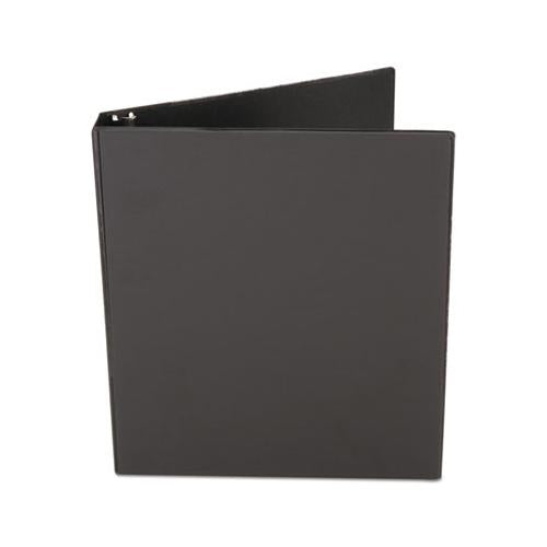 Economy Non-view Round Ring Binder, 3 Rings, 0.5" Capacity, 11 X 8.5, Black