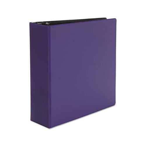 Economy Non-view Round Ring Binder, 3 Rings, 3" Capacity, 11 X 8.5, Royal Blue