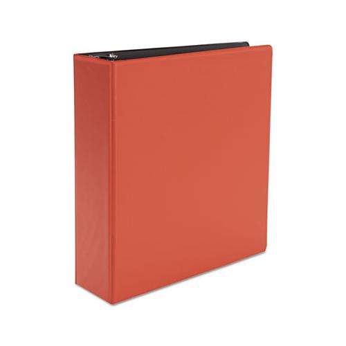 Economy Non-view Round Ring Binder, 3 Rings, 3" Capacity, 11 X 8.5, Red
