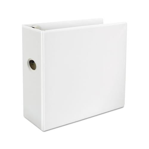 Deluxe Easy-to-open D-ring View Binder, 3 Rings, 5" Capacity, 11 X 8.5, White