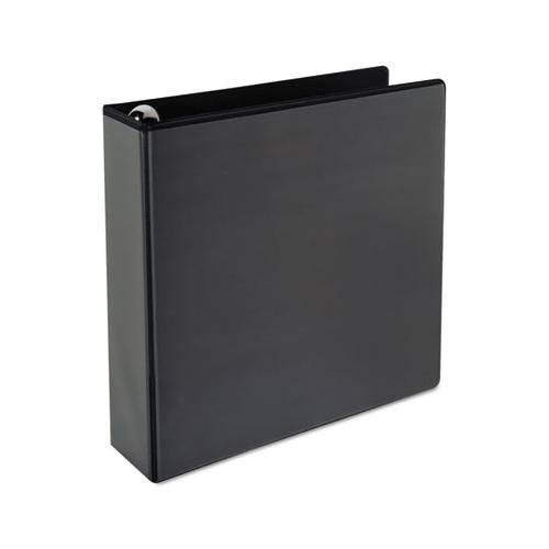 Deluxe Easy-to-open Round-ring View Binder, 3 Rings, 2" Capacity, 11 X 8.5, Black