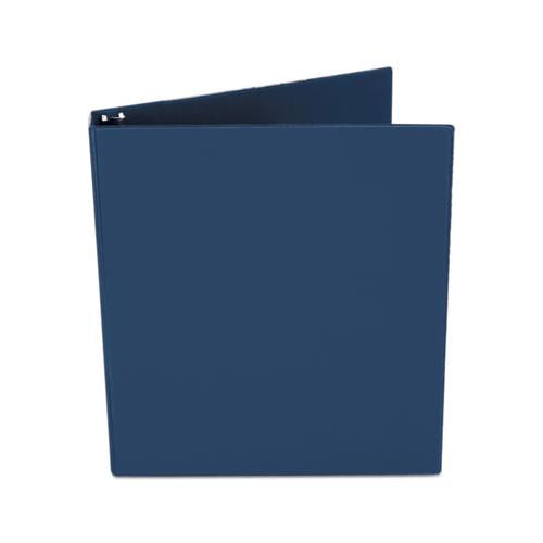 Economy Non-view Round Ring Binder, 3 Rings, 1" Capacity, 11 X 8.5, Royal Blue