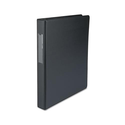Economy Non-view Round Ring Binder, 3 Rings, 1" Capacity, 11 X 8.5, Black