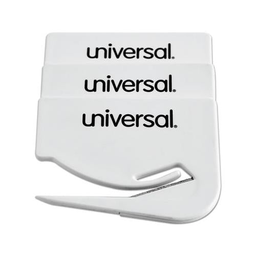 Letter Slitter Hand Letter Opener W-concealed Blade, 2 1-2", White, 3-pack