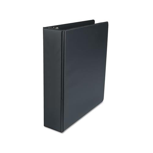 Economy Non-view Round Ring Binder, 3 Rings, 2" Capacity, 11 X 8.5, Black