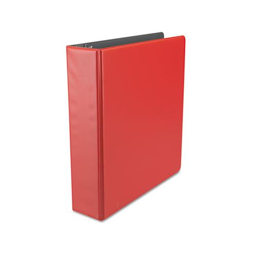 Economy Non-view Round Ring Binder, 3 Rings, 2" Capacity, 11 X 8.5, Red