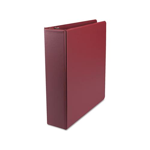 Economy Non-view Round Ring Binder, 3 Rings, 2" Capacity, 11 X 8.5, Burgundy