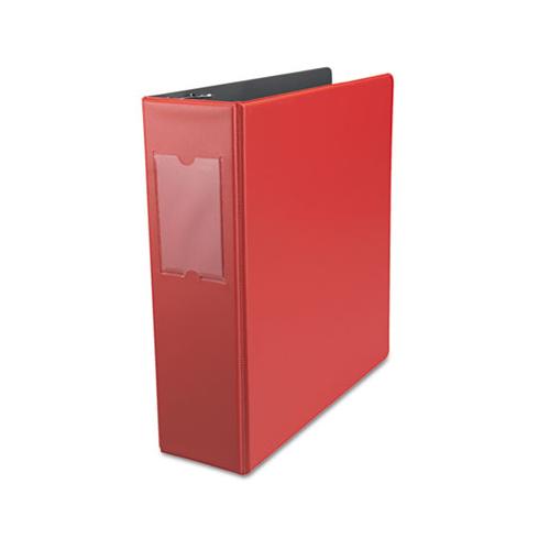 Economy Non-view Round Ring Binder, 3 Rings, 3" Capacity, 11 X 8.5, Red